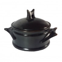 Etiopská keramika Shakla Dist - hrnec 20 cm s pokličkou